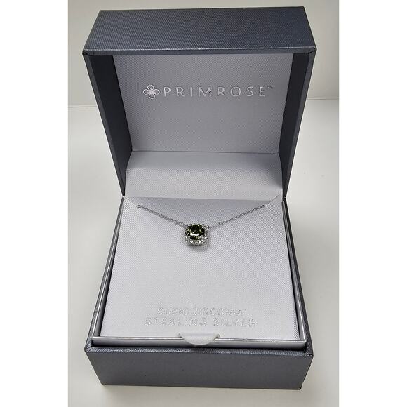 NEW Peridot Sterling Silver Necklace - August Birthstone - Picture 4 of 6